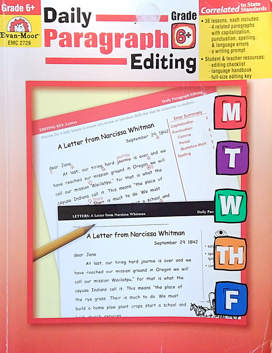 Daily Paragraph Editing: Grade 6+
