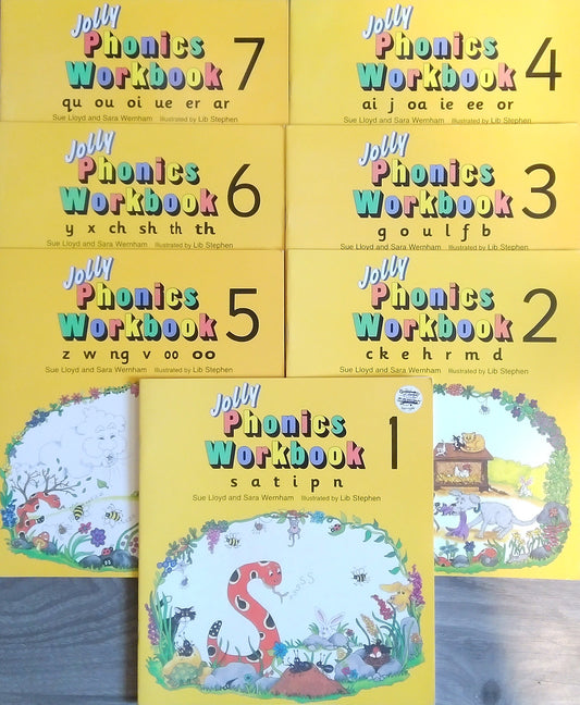 Jolly Phonics Workbooks: Set of 7