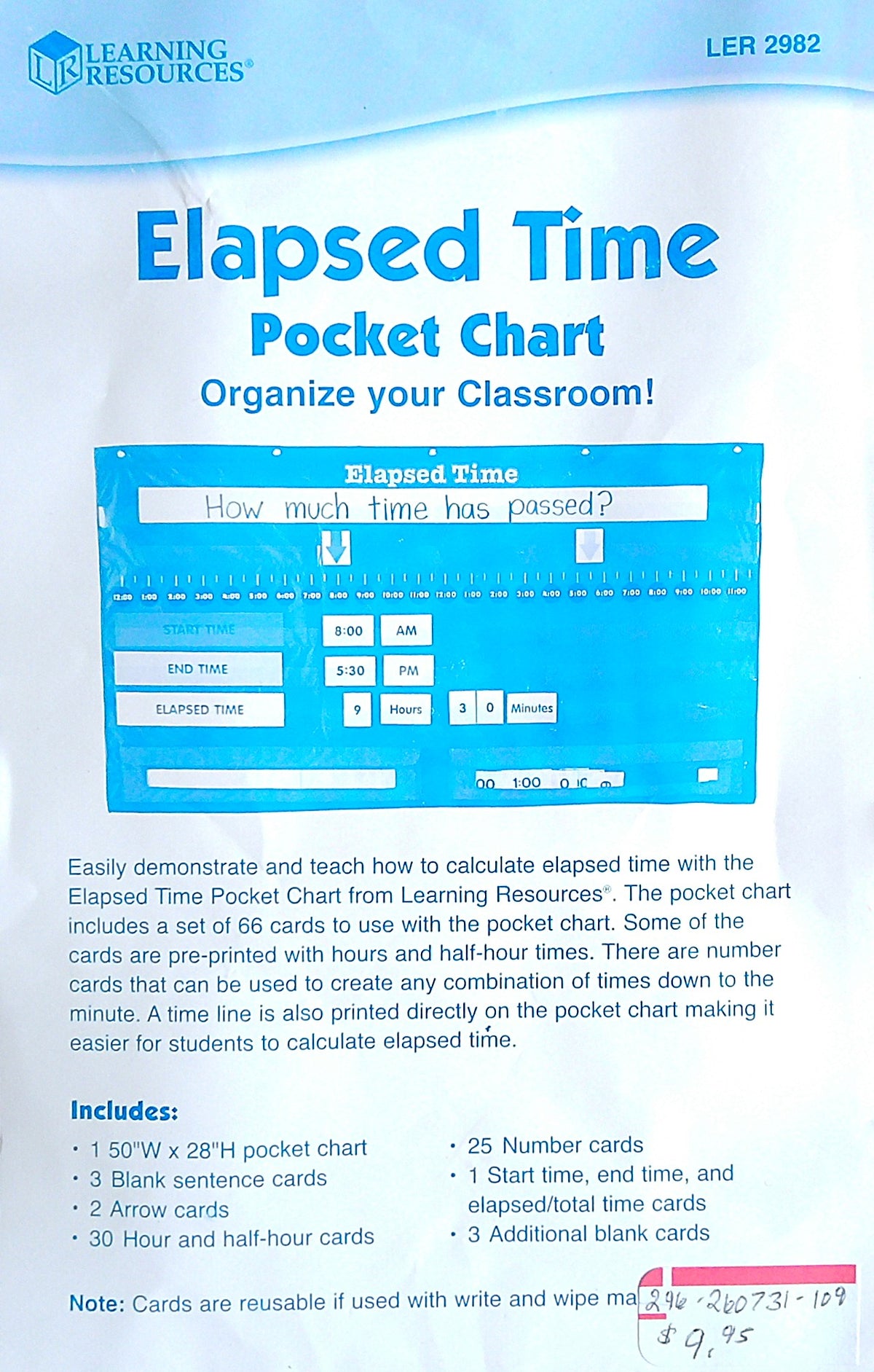 Elapsed Time Pocket Chart
