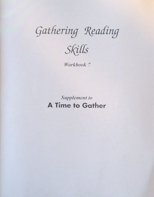 Gathering Reading Skills Workbook