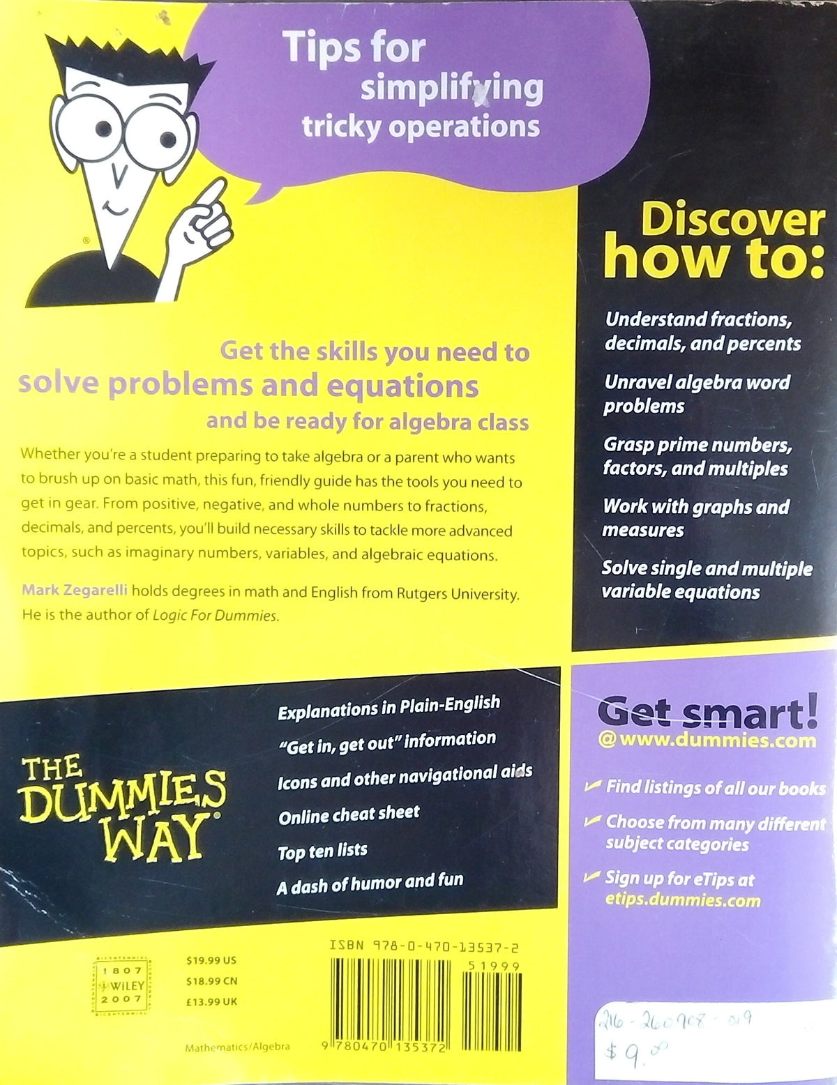 Basic Math & Pre-Algebra For Dummies