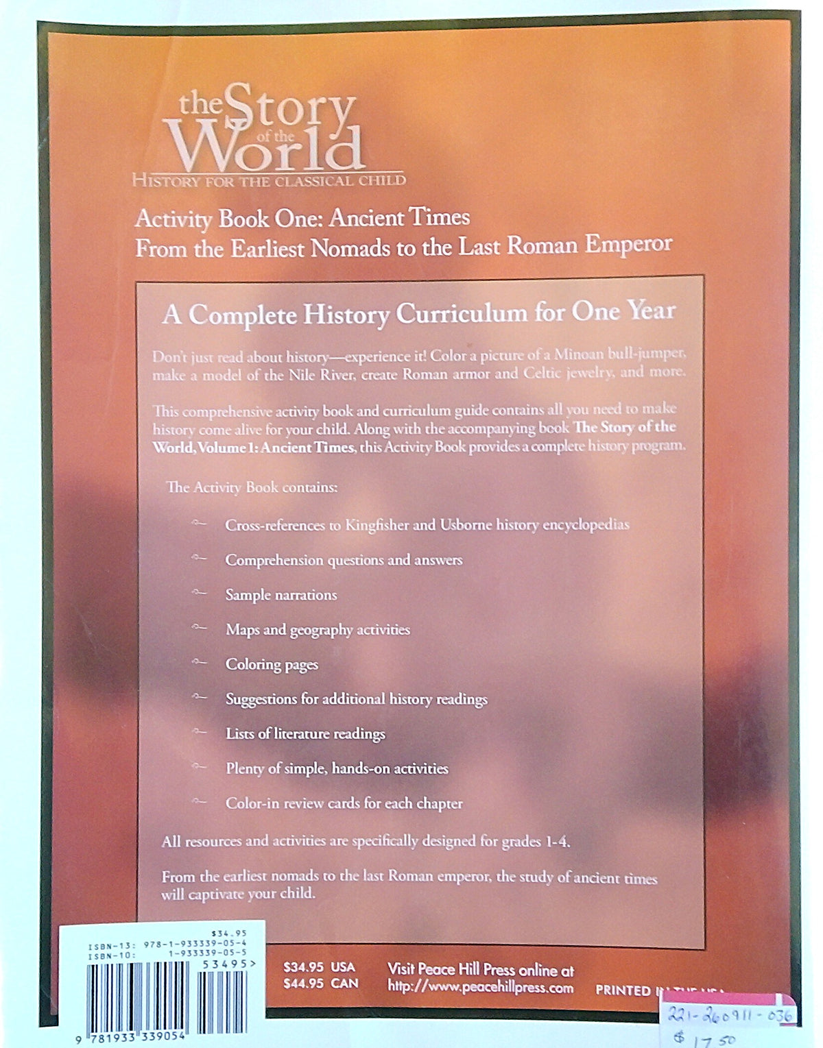 The Story Of The World Activity Book 1: Ancient Times
