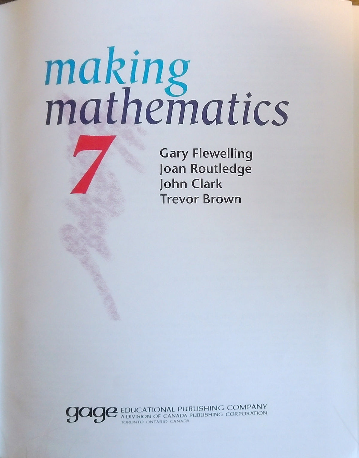 Making Mathematics 7