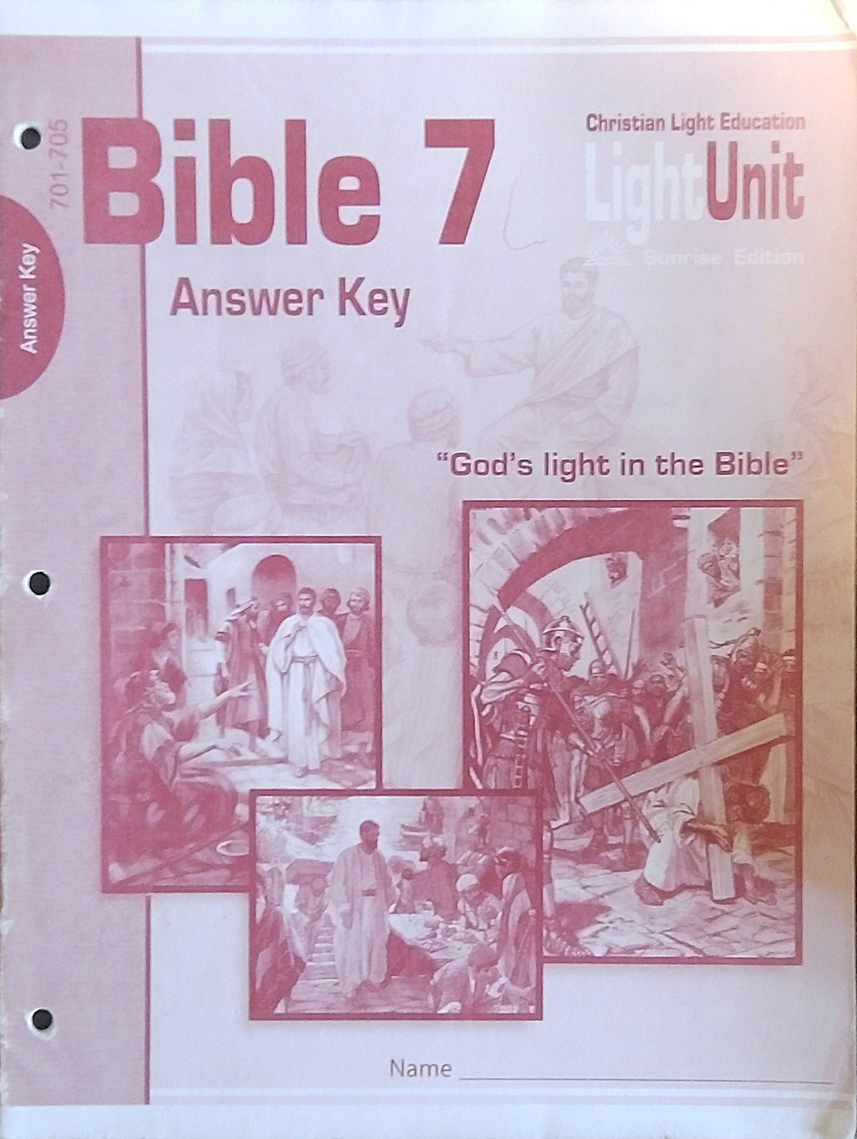 CLE Bible 7 Answer Key - L.U. 701-705