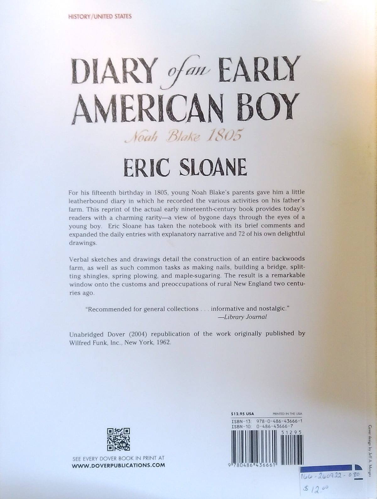 Diary Of An Early American Boy: Noah Blake, 1805